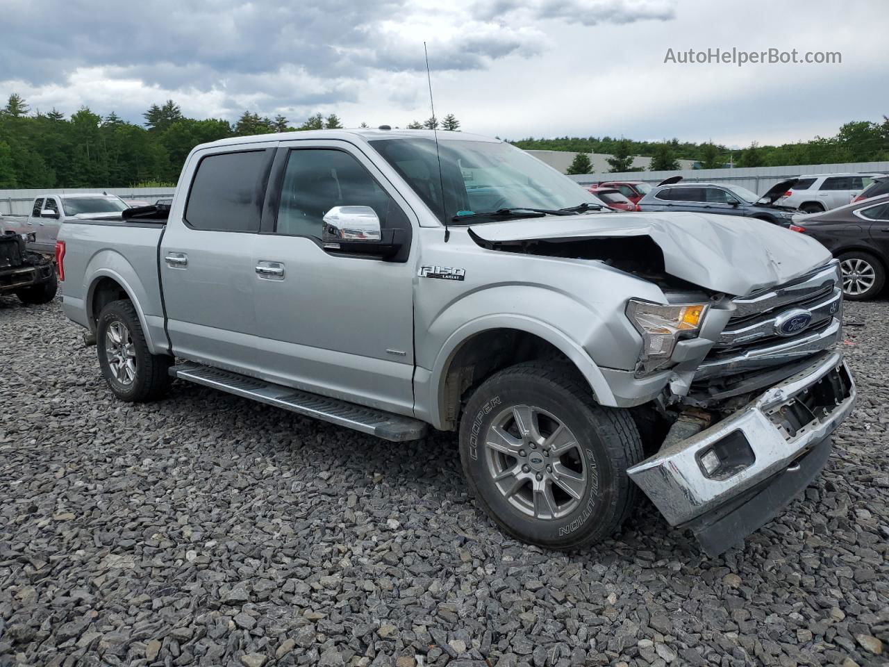 2017 Ford F150 Supercrew Silver vin: 1FTEW1EP9HFB72052