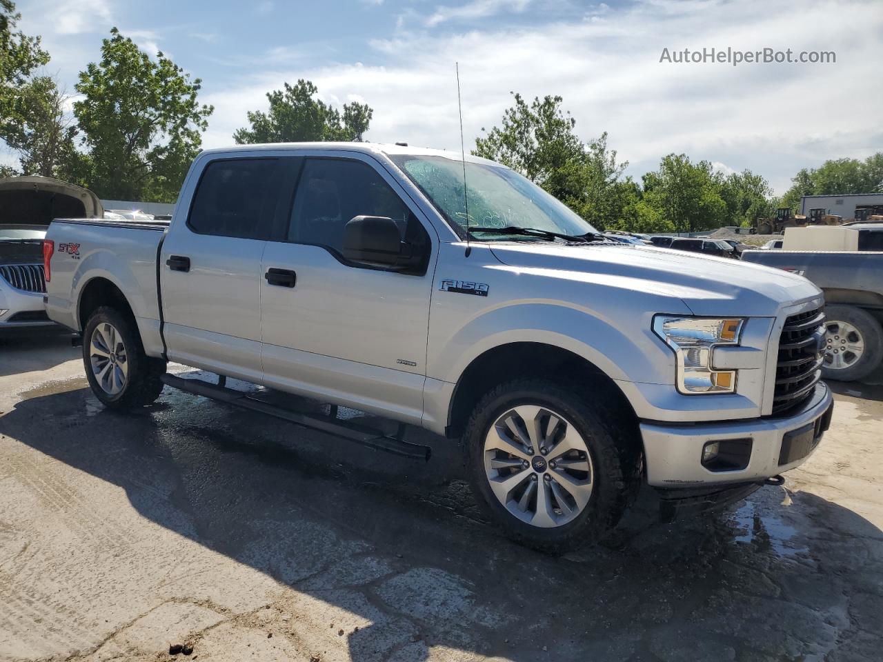 2017 Ford F150 Supercrew Silver vin: 1FTEW1EP9HKE04088