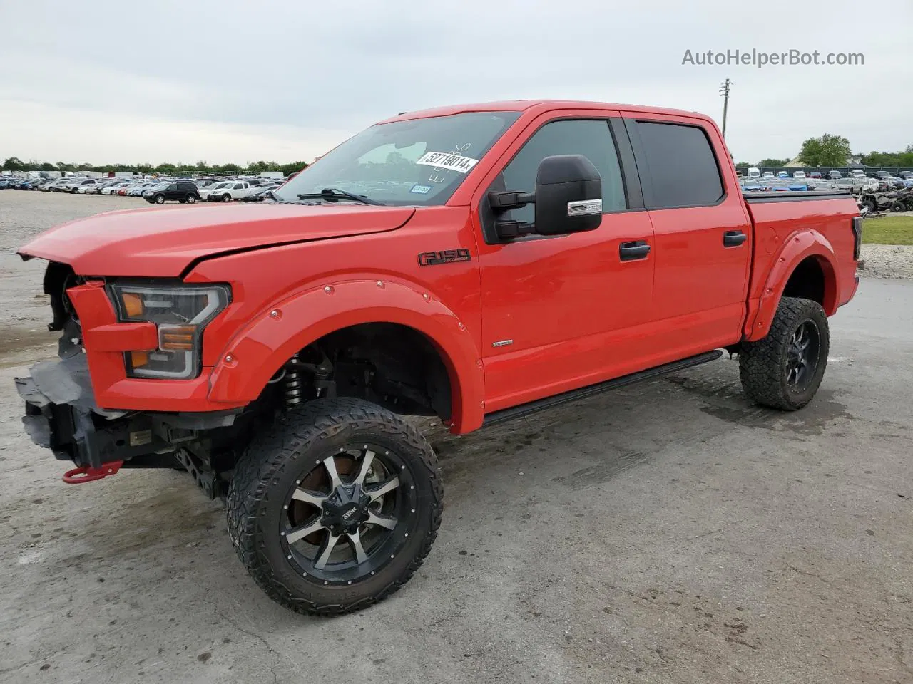 2017 Ford F150 Supercrew Red vin: 1FTEW1EP9HKE51136