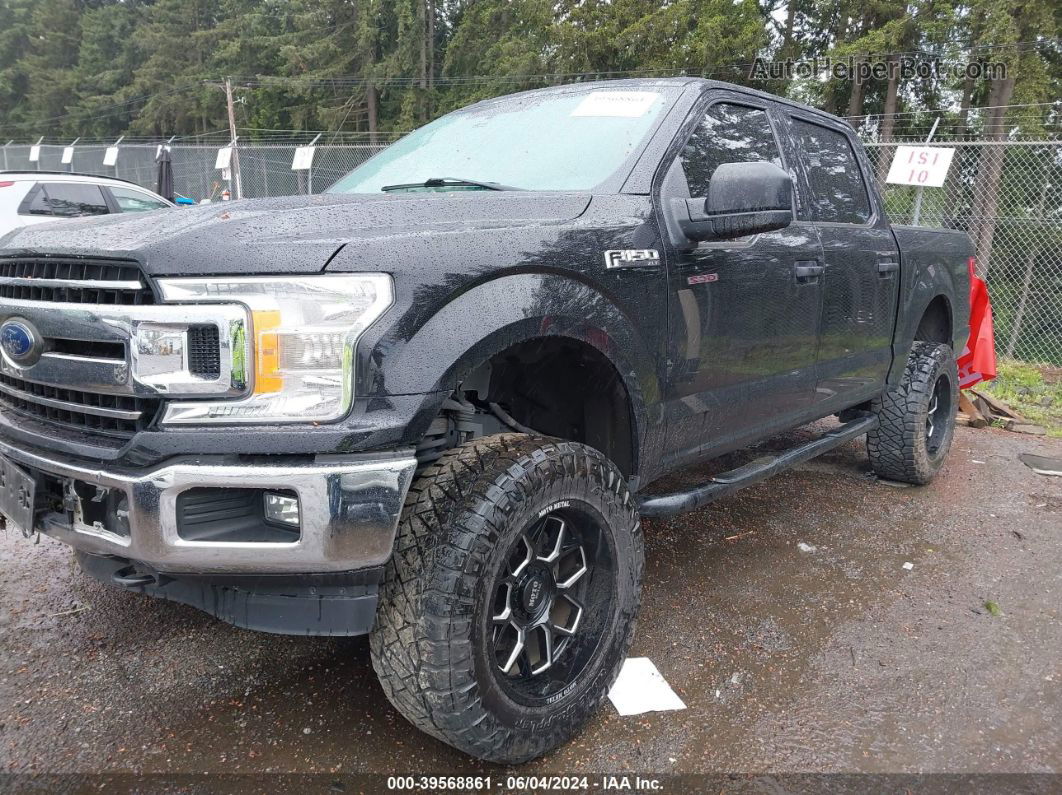 2018 Ford F-150 Xlt Black vin: 1FTEW1EP9JFA11237