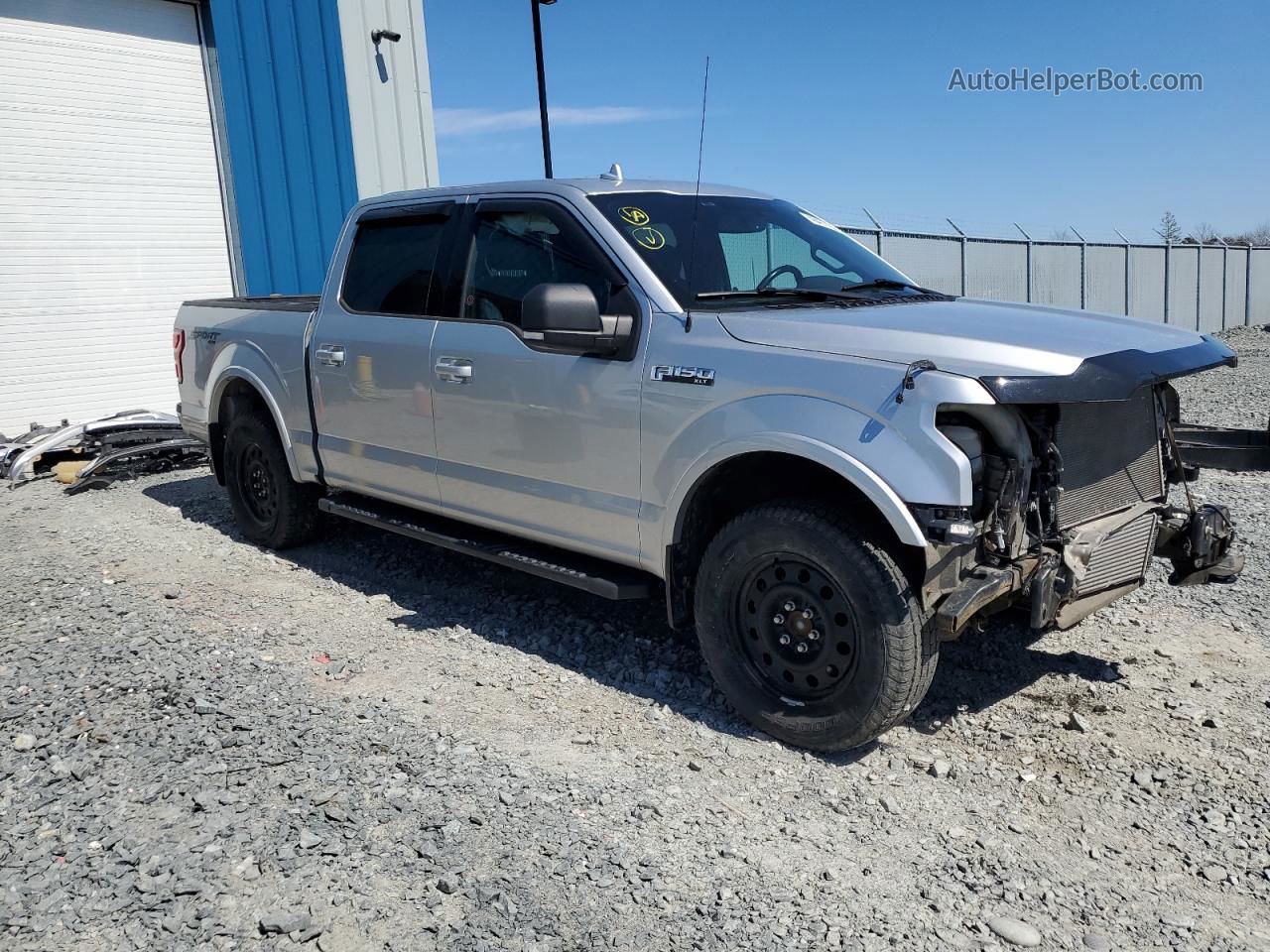 2018 Ford F150 Supercrew Silver vin: 1FTEW1EP9JFD90580