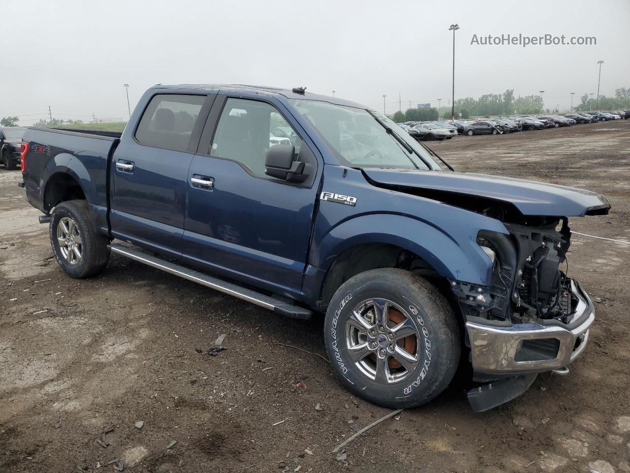 2019 Ford F150 Supercrew Blue vin: 1FTEW1EP9KFB45456