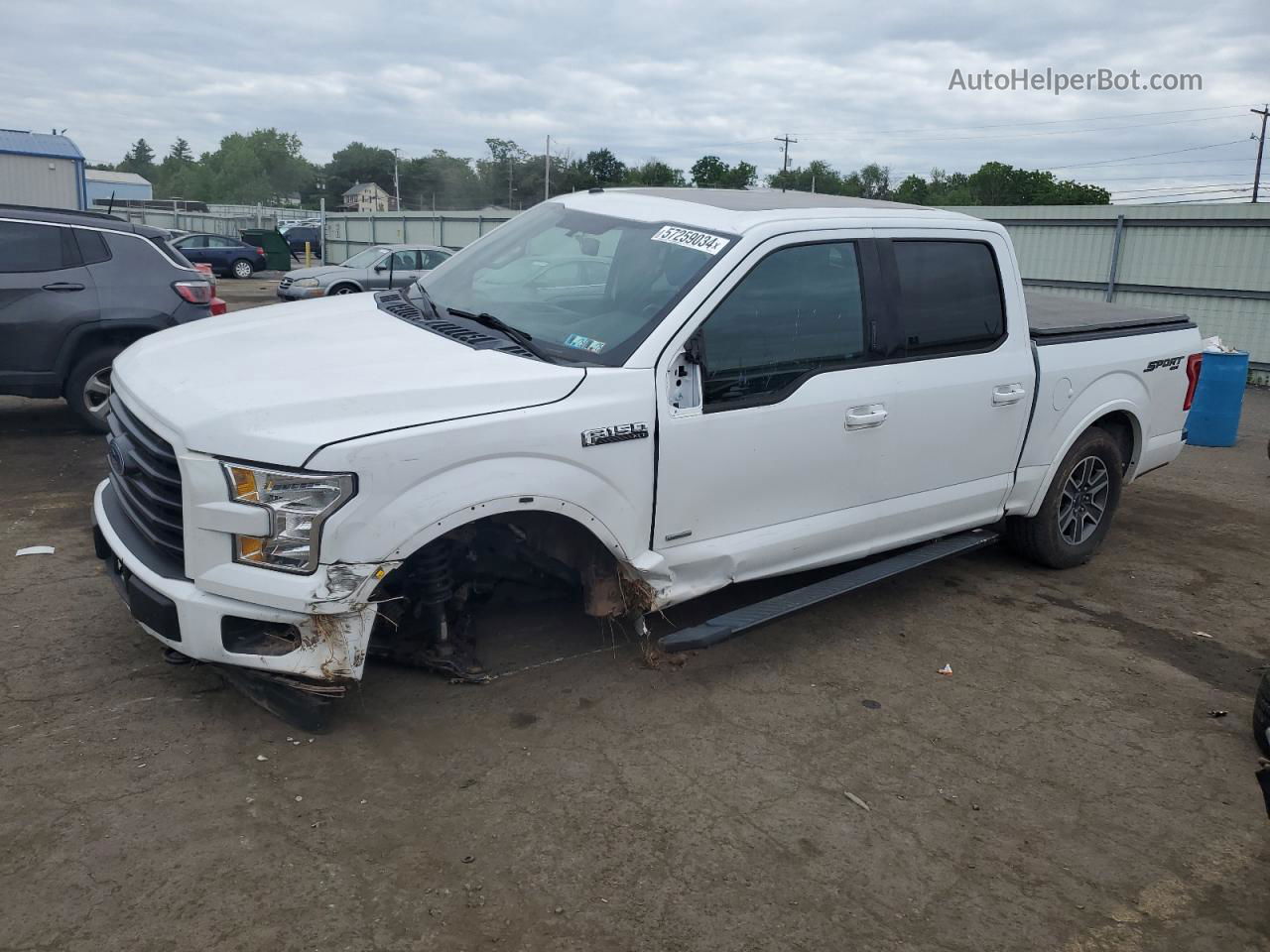 2017 Ford F150 Supercrew White vin: 1FTEW1EPXHFC51780