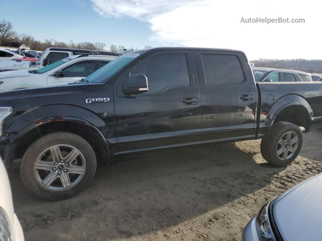 2018 Ford F150 Supercrew Black vin: 1FTEW1EPXJFD55952