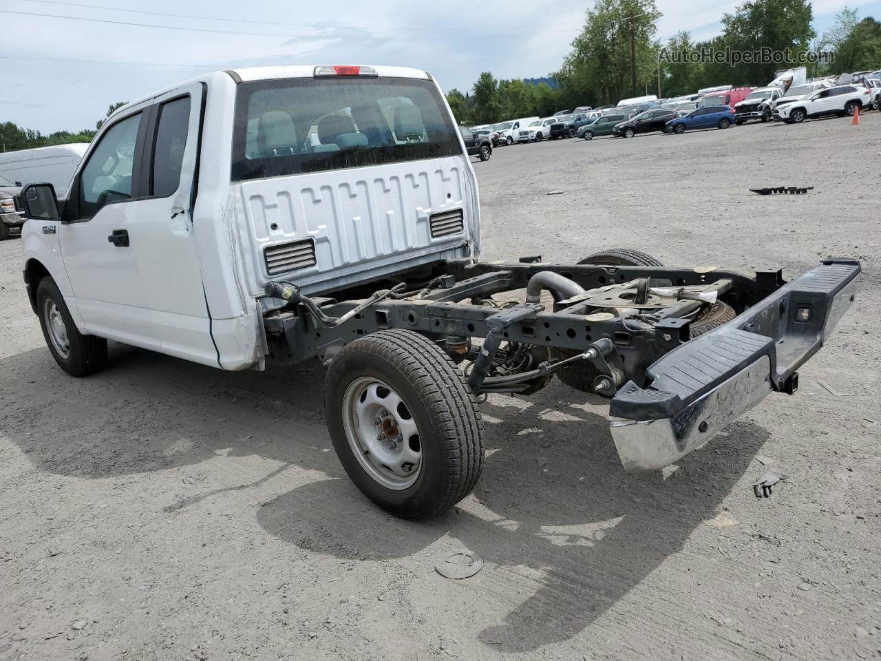 2019 Ford F150 Super Cab White vin: 1FTEX1C44KKE85255