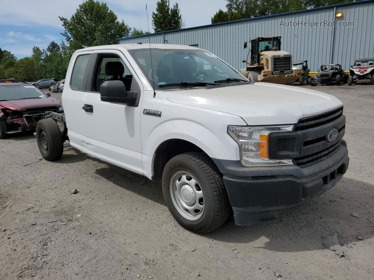 2019 Ford F150 Super Cab White vin: 1FTEX1C44KKE85255