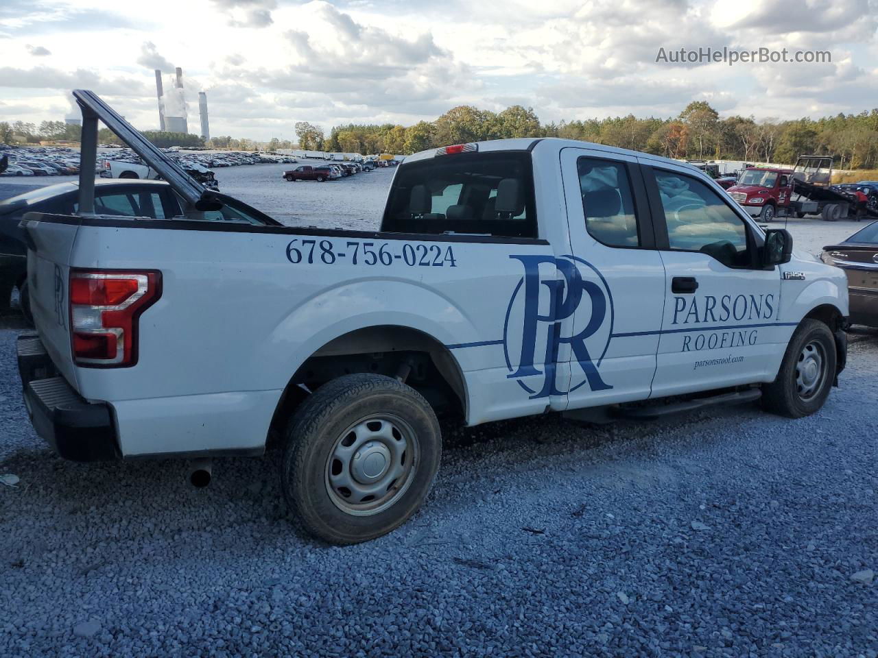 2018 Ford F150 Super Cab White vin: 1FTEX1C51JFC65622