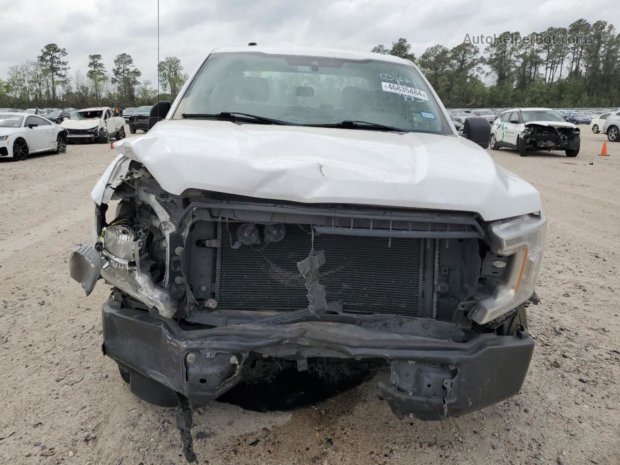 2019 Ford F150 Super Cab White vin: 1FTEX1C51KKC67458