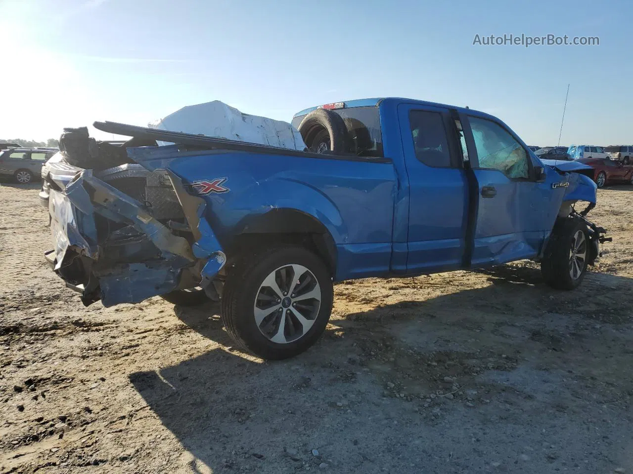 2020 Ford F150 Super Cab Синий vin: 1FTEX1C54LKE91227