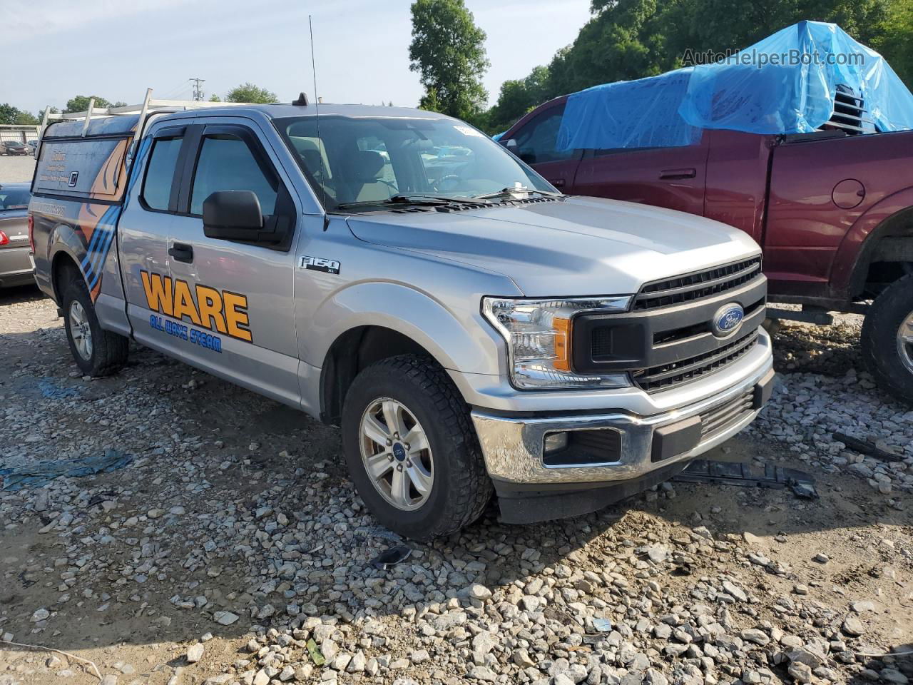 2020 Ford F150 Super Cab Silver vin: 1FTEX1C55LFB36947