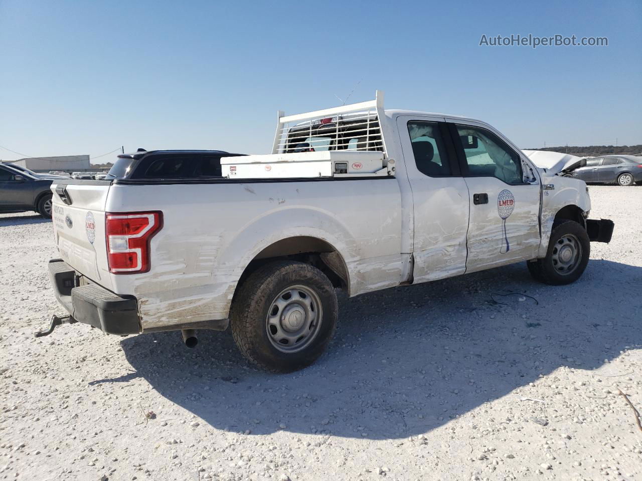 2020 Ford F150 Super Cab White vin: 1FTEX1C55LKD80248