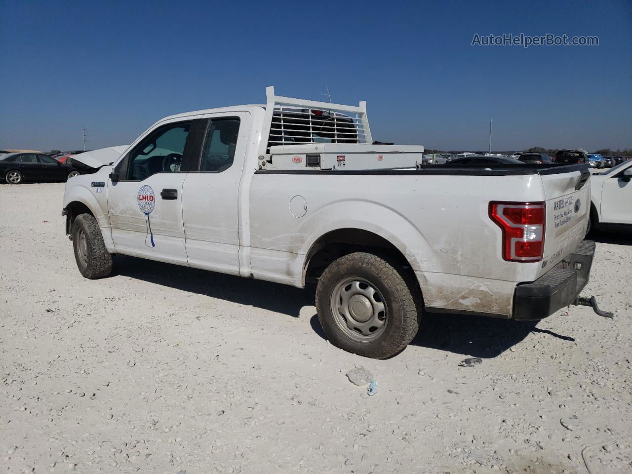 2020 Ford F150 Super Cab White vin: 1FTEX1C55LKD80248