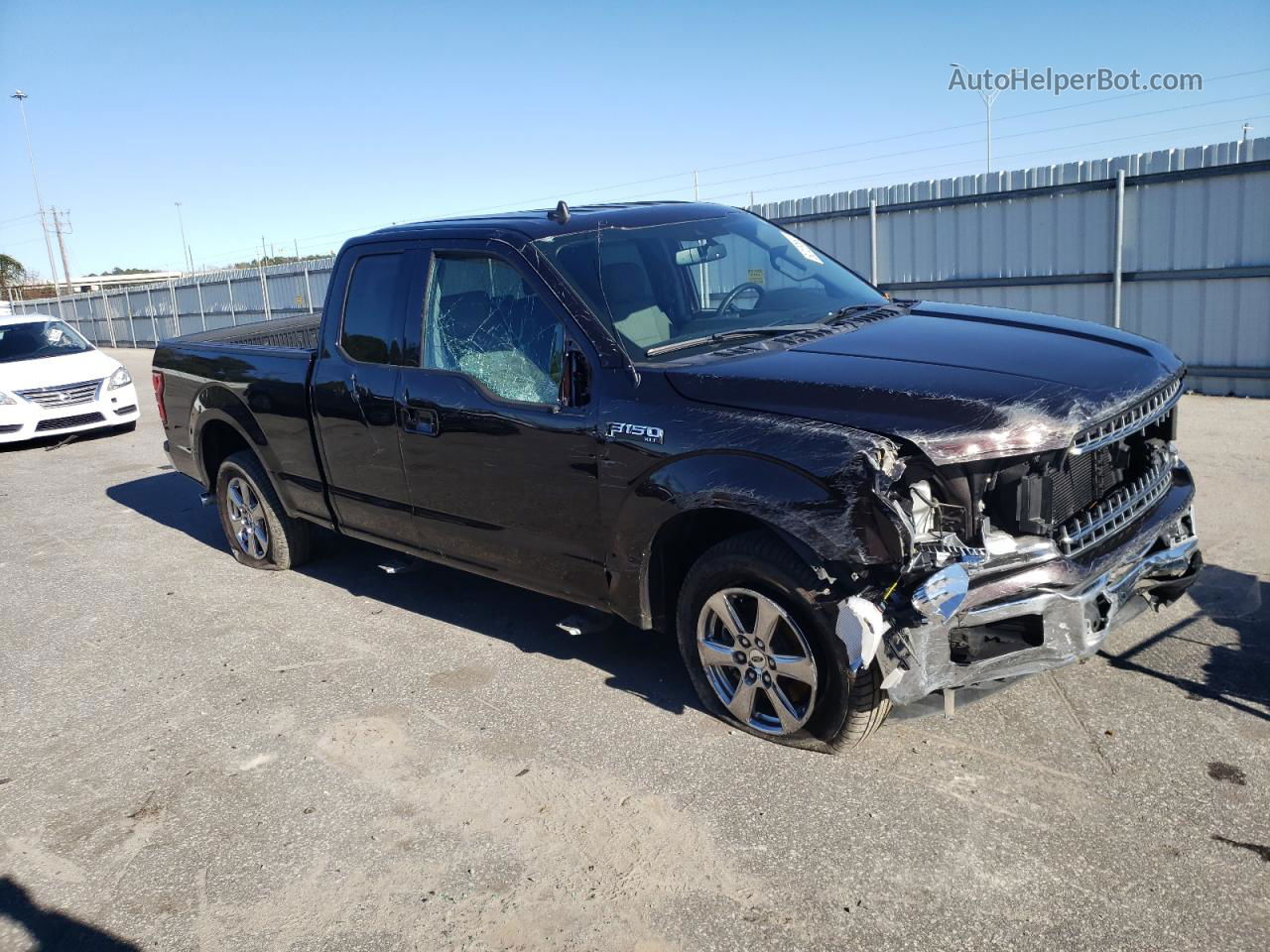 2019 Ford F150 Super Cab Черный vin: 1FTEX1C5XKFA51150