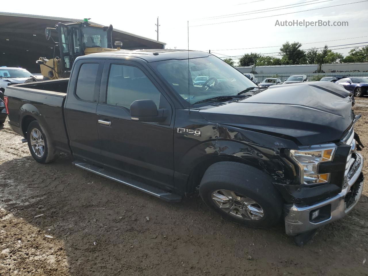 2017 Ford F150 Super Cab Black vin: 1FTEX1C82HKD07338