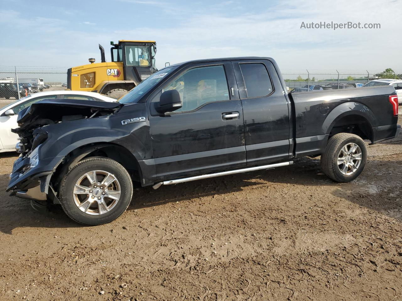 2017 Ford F150 Super Cab Black vin: 1FTEX1C82HKD07338