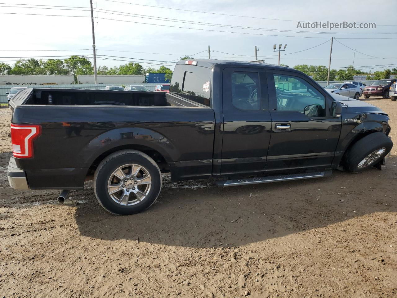 2017 Ford F150 Super Cab Black vin: 1FTEX1C82HKD07338