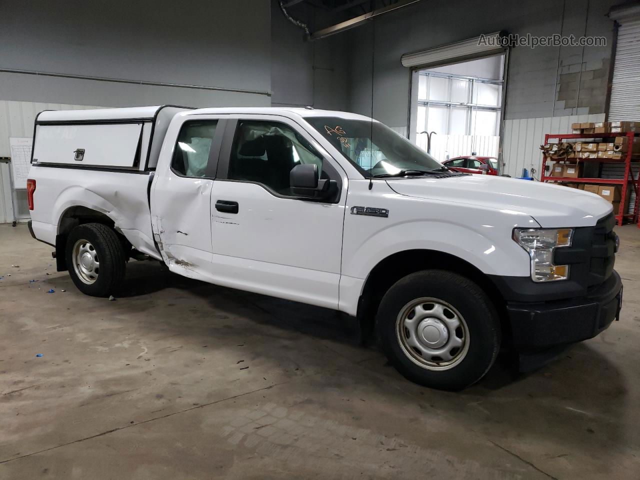 2017 Ford F150 Super Cab White vin: 1FTEX1C84HKD21502