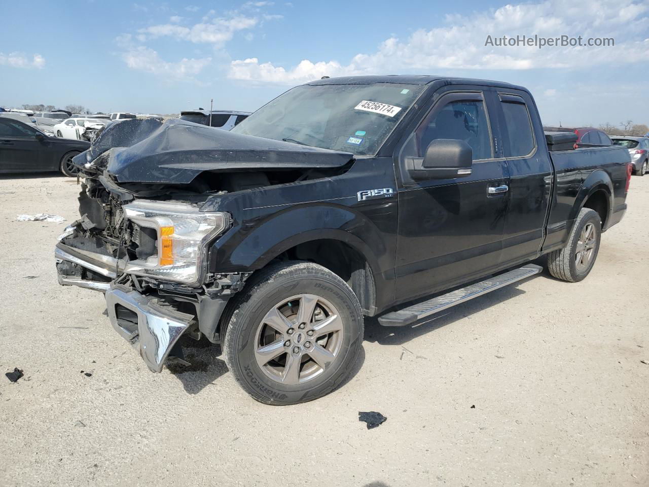 2018 Ford F150 Super Cab Black vin: 1FTEX1CB2JKD33004