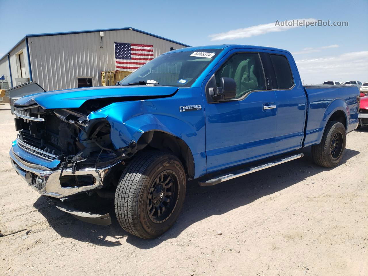 2019 Ford F150 Super Cab Blue vin: 1FTEX1CB2KKE60126