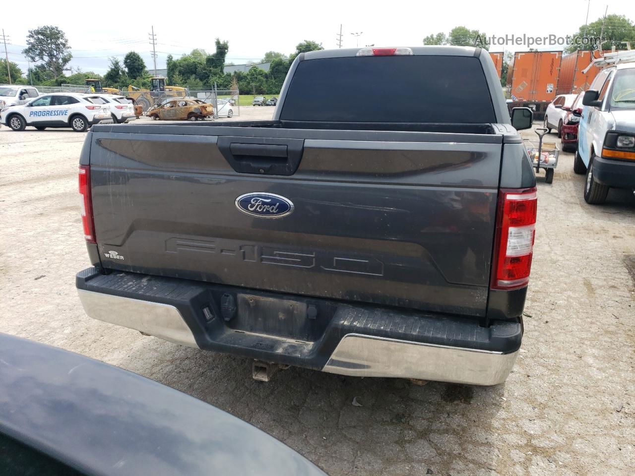 2018 Ford F150 Super Cab Gray vin: 1FTEX1CB3JFA17281