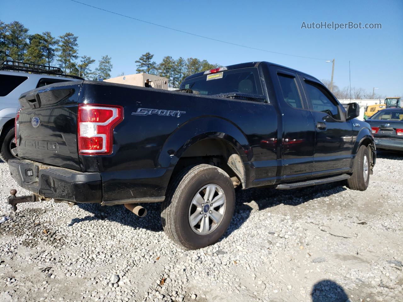 2018 Ford F150 Super Cab Black vin: 1FTEX1CB3JKC37740