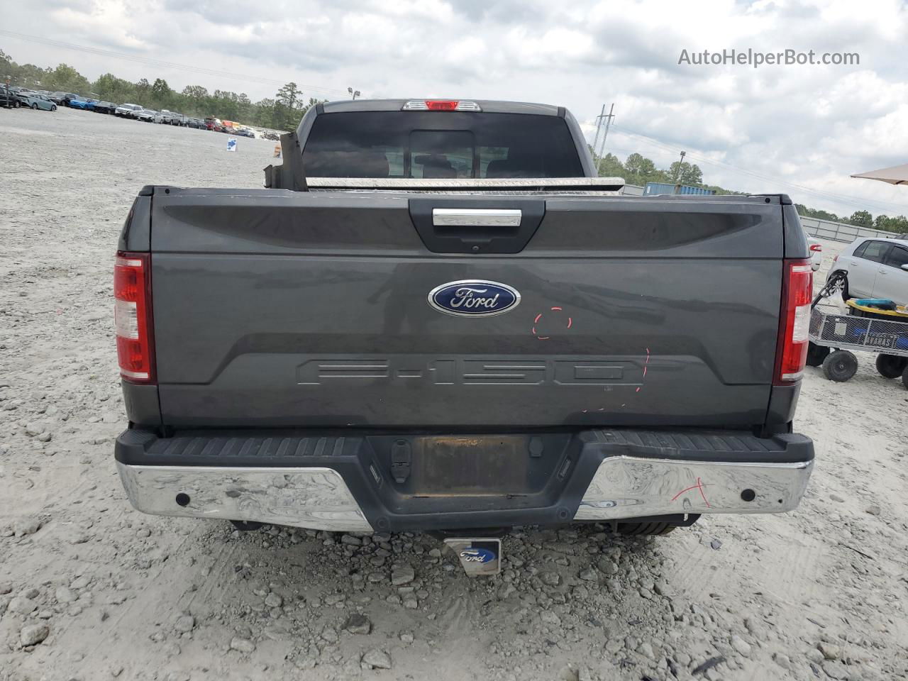 2018 Ford F150 Super Cab Gray vin: 1FTEX1CB3JKG08282