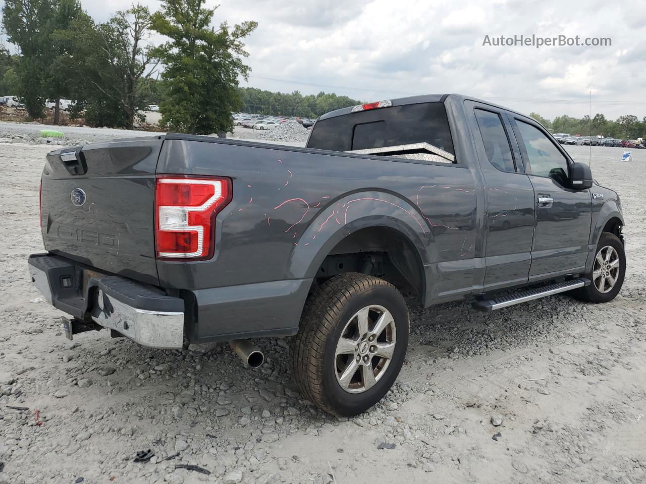 2018 Ford F150 Super Cab Gray vin: 1FTEX1CB3JKG08282