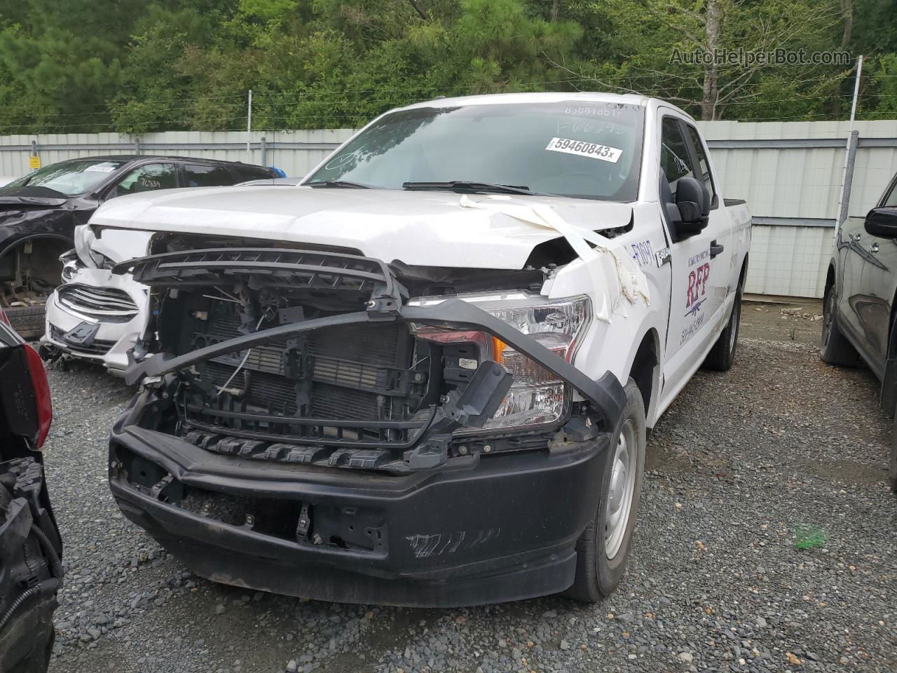 2018 Ford F150 Super Cab White vin: 1FTEX1CB4JKF66298