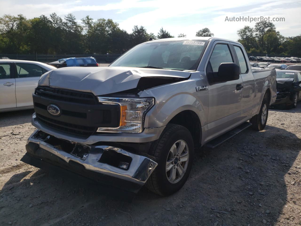 2020 Ford F150 Super Cab Silver vin: 1FTEX1CB4LFC51335