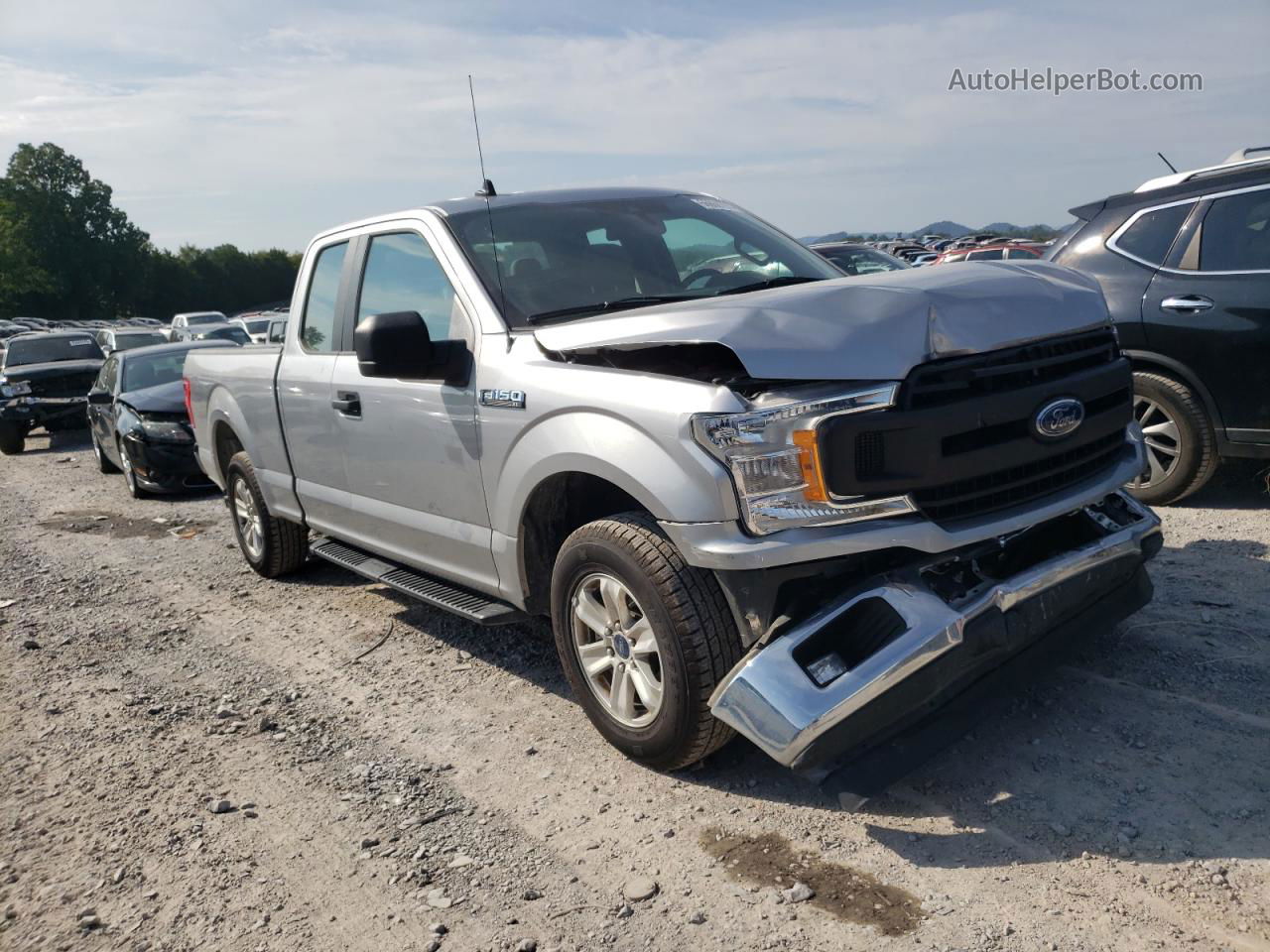 2020 Ford F150 Super Cab Silver vin: 1FTEX1CB4LFC51335