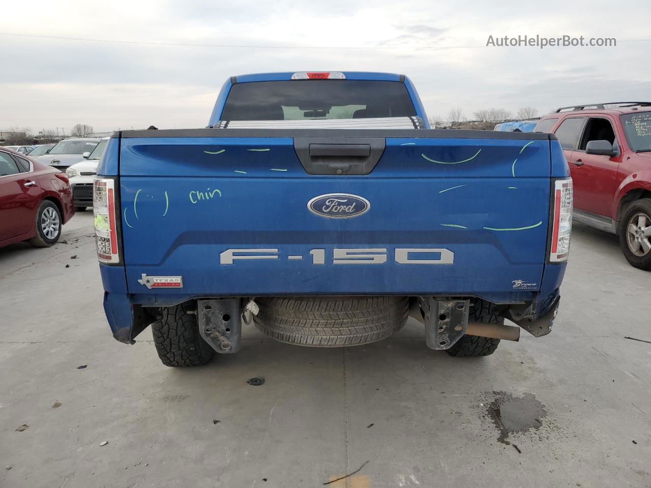 2018 Ford F150 Super Cab Blue vin: 1FTEX1CB5JKC69752