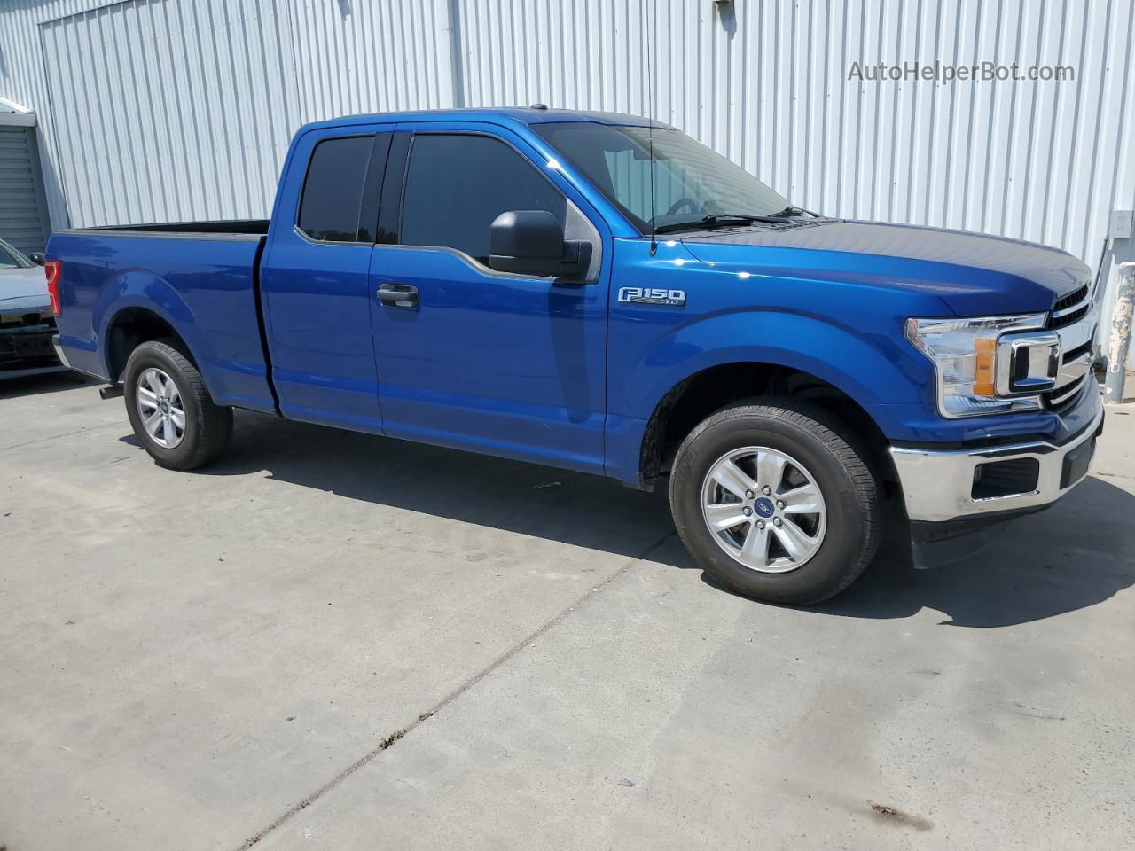 2018 Ford F150 Super Cab Синий vin: 1FTEX1CB7JKG11377