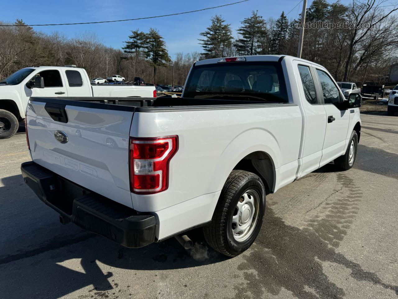 2019 Ford F150 Super Cab White vin: 1FTEX1CB8KKE67789