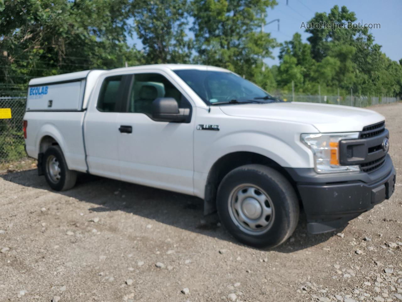 2018 Ford F150 Super Cab White vin: 1FTEX1CBXJKD59480