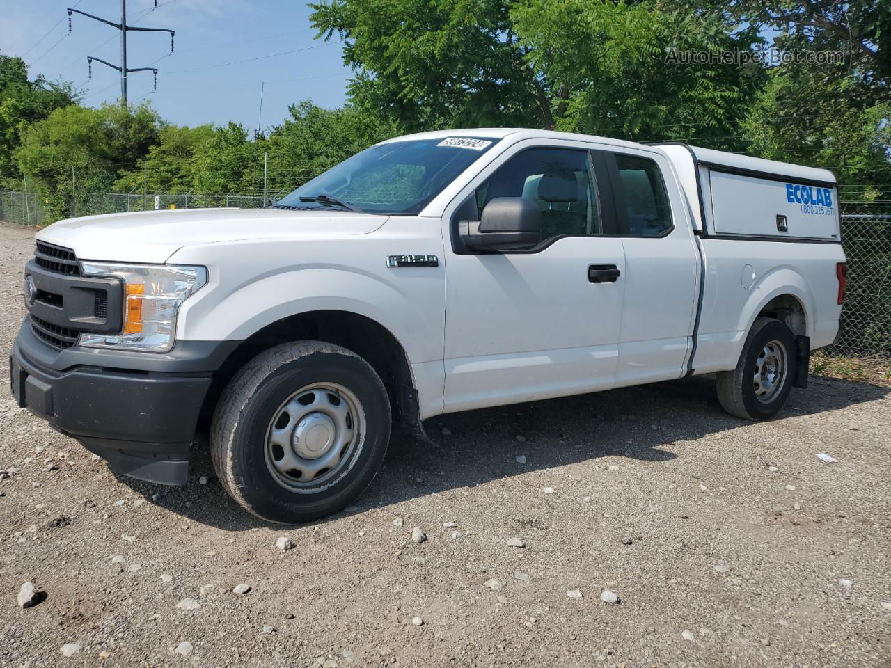 2018 Ford F150 Super Cab White vin: 1FTEX1CBXJKD59480