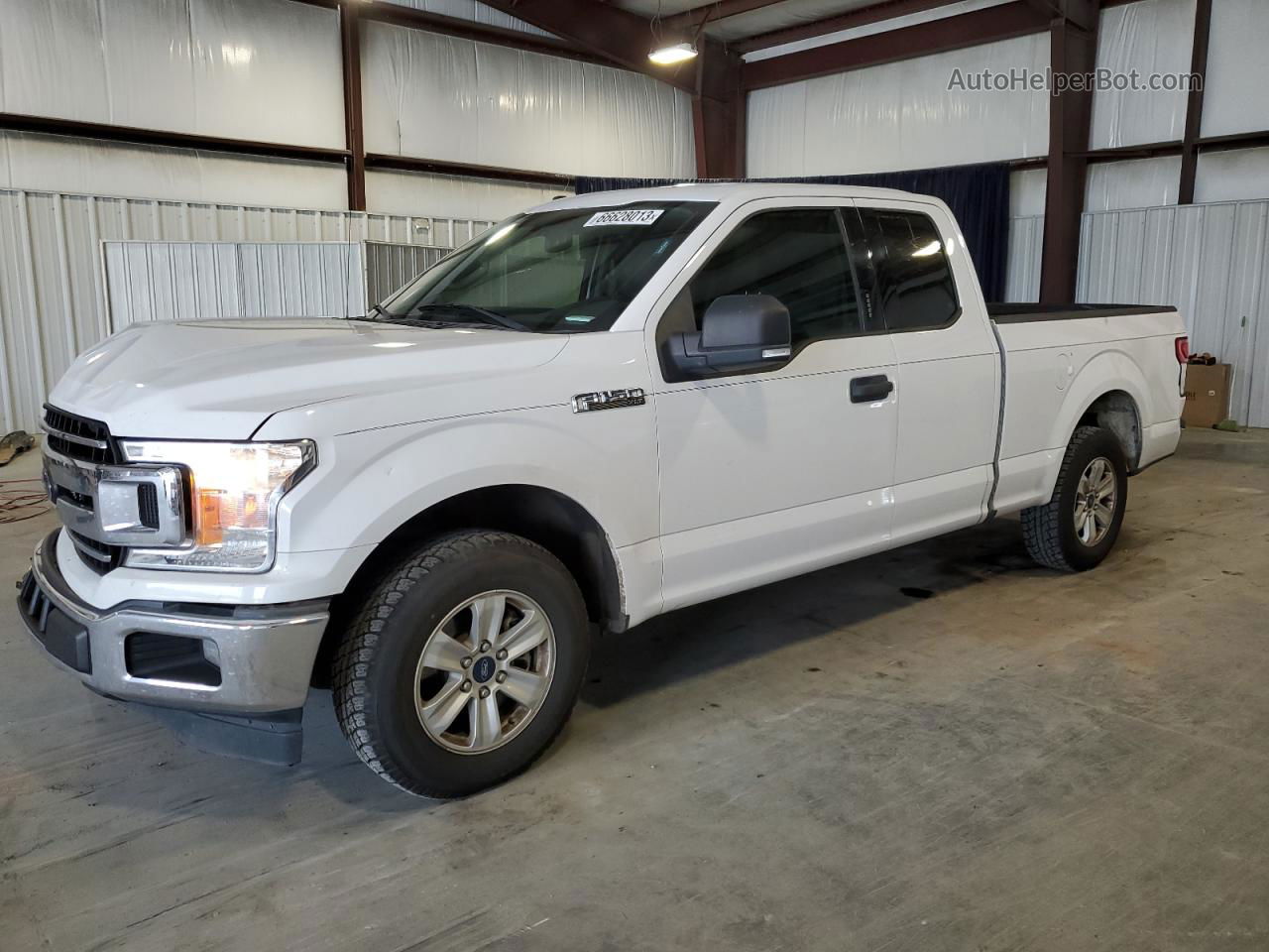 2018 Ford F150 Super Cab White vin: 1FTEX1CG0JKE33954