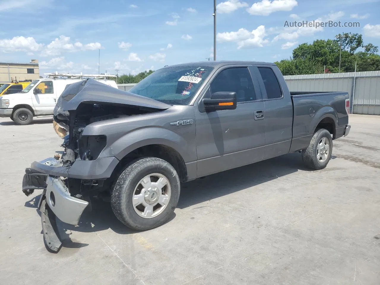 2014 Ford F150 Super Cab Gray vin: 1FTEX1CM0EFB60535