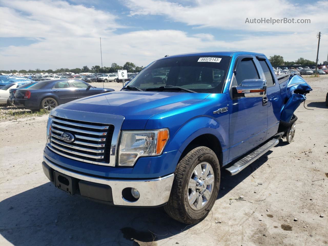 2011 Ford F150 Super Cab Синий vin: 1FTEX1CM1BFC29227