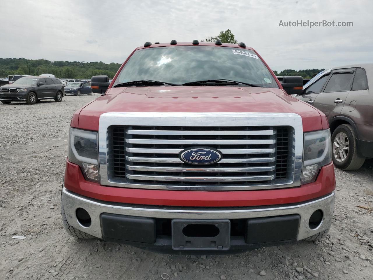 2011 Ford F150 Super Cab Красный vin: 1FTEX1CM2BFA38478