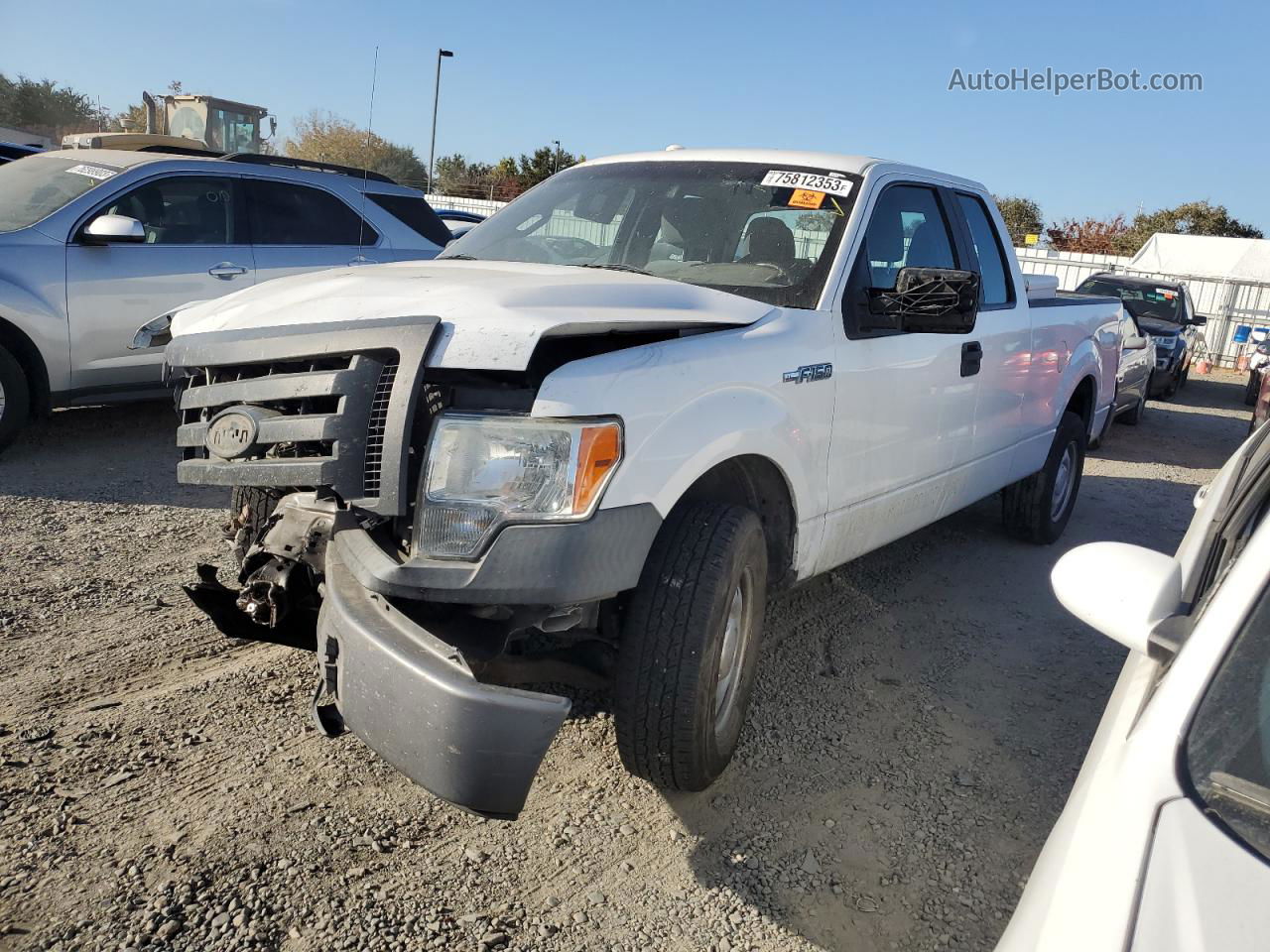 2011 Ford F150 Super Cab White vin: 1FTEX1CM2BFB05533