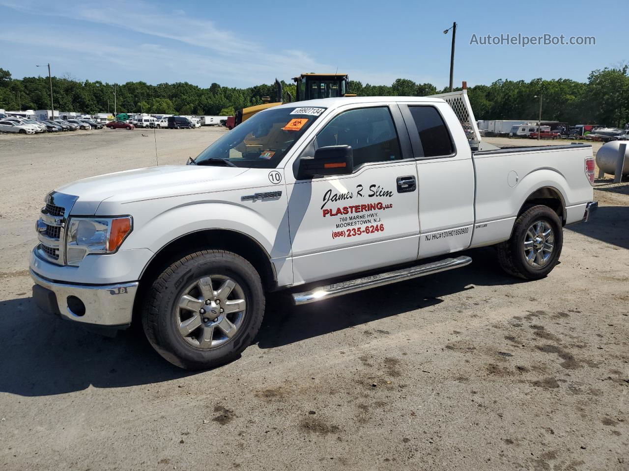 2014 Ford F150 Super Cab White vin: 1FTEX1CM5EFA54128