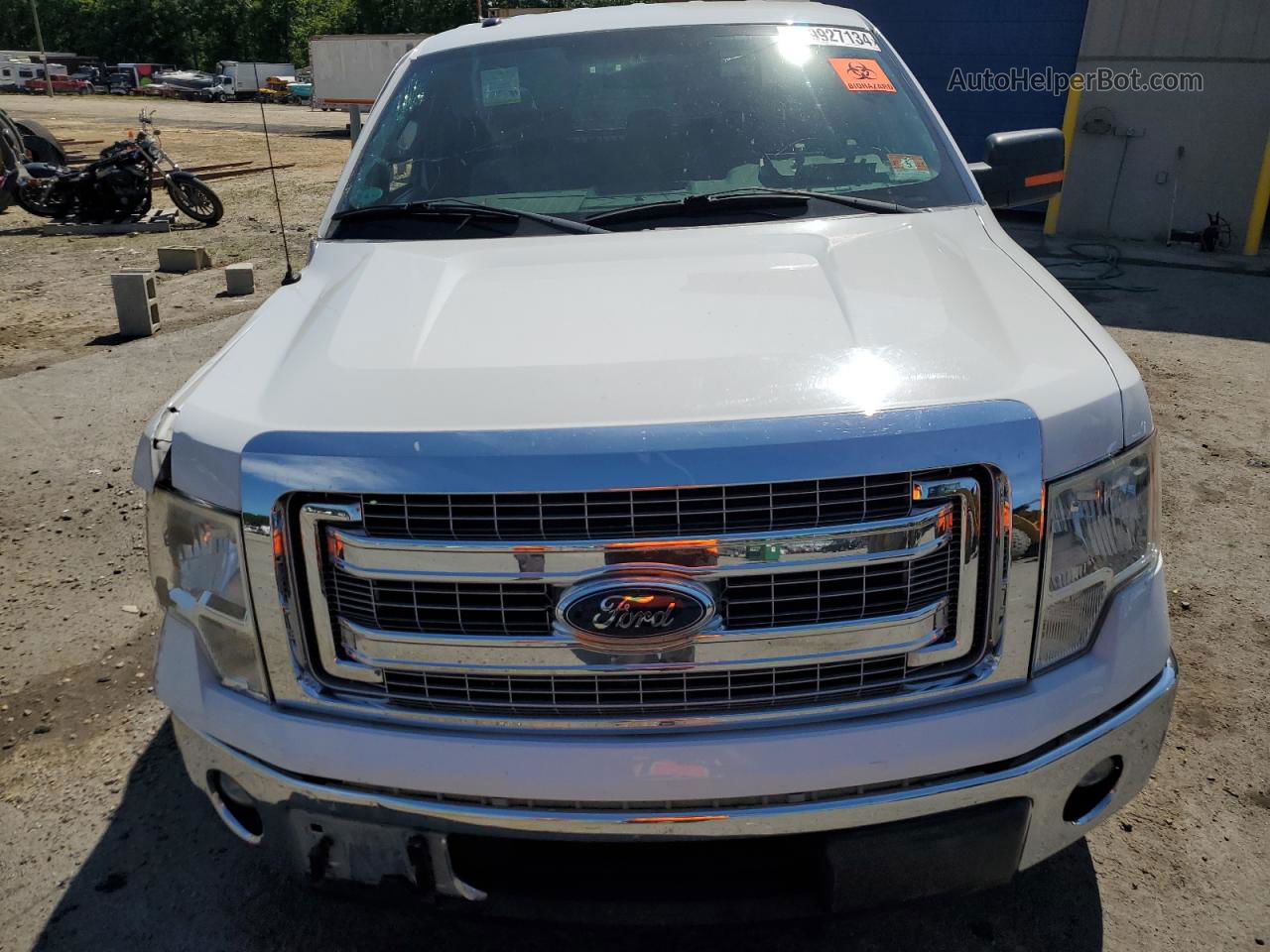 2014 Ford F150 Super Cab White vin: 1FTEX1CM5EFA54128