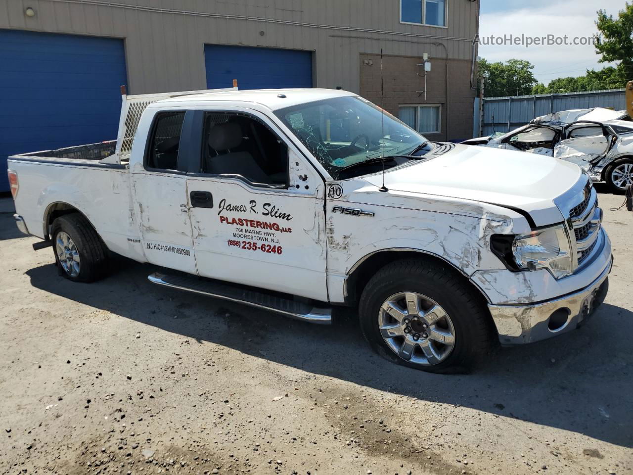 2014 Ford F150 Super Cab White vin: 1FTEX1CM5EFA54128