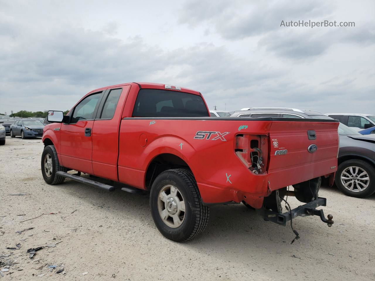 2014 Ford F150 Super Cab Красный vin: 1FTEX1CM6EFB16572