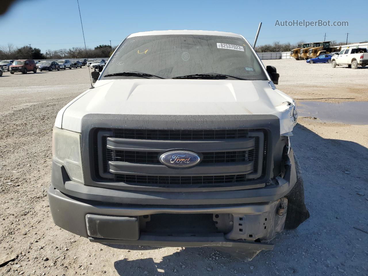 2014 Ford F150 Super Cab White vin: 1FTEX1CM6EKD76672