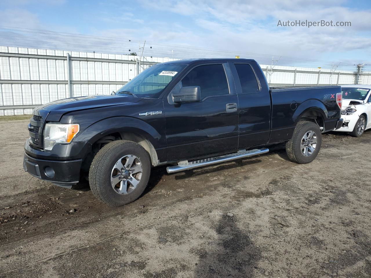 2014 Ford F150 Super Cab Black vin: 1FTEX1CM6EKG19624