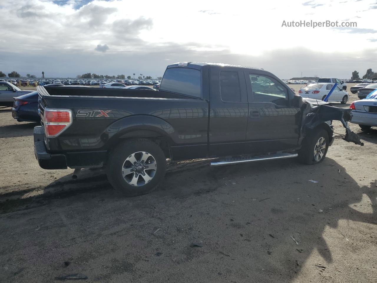 2014 Ford F150 Super Cab Black vin: 1FTEX1CM6EKG19624