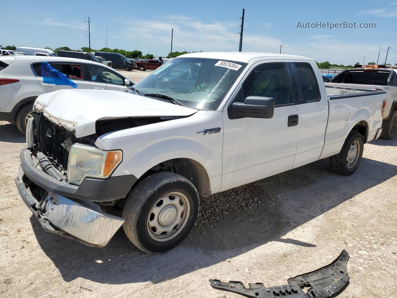 2011 Ford F150 Super Cab Белый vin: 1FTEX1CM7BFA79589