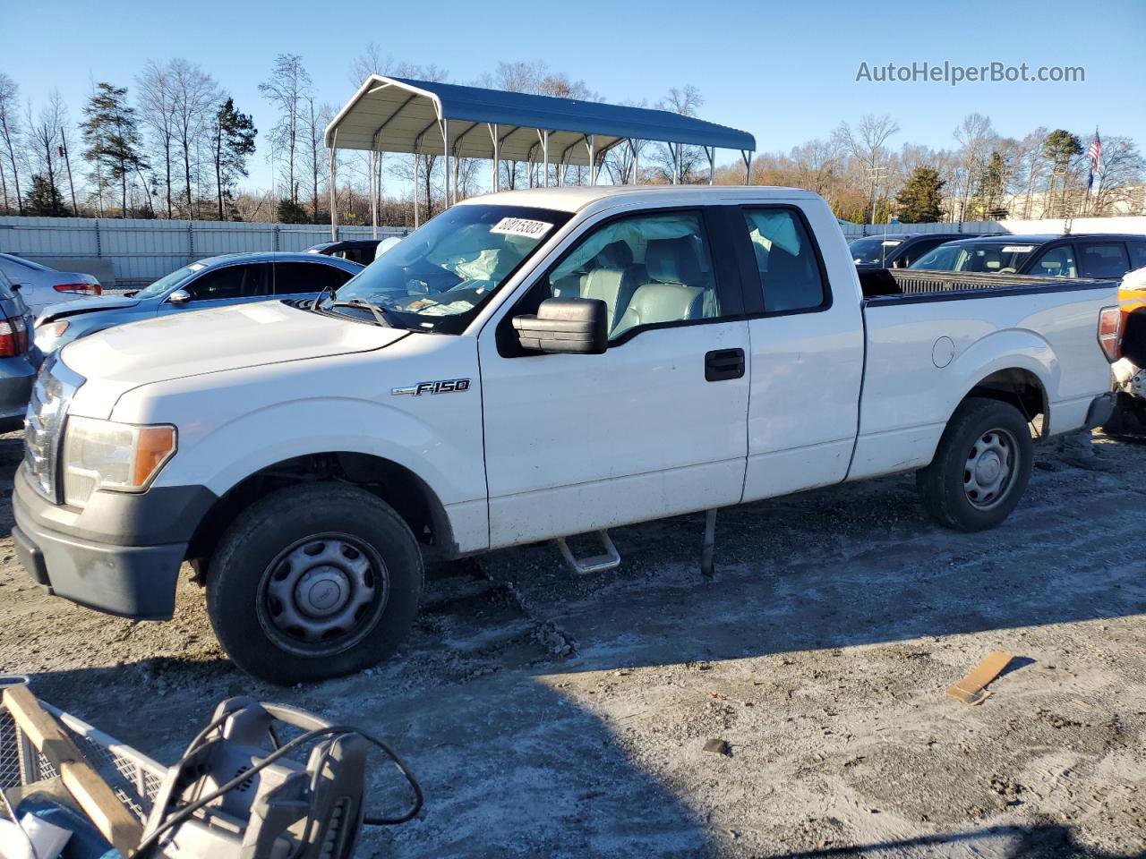 2011 Ford F150 Super Cab White vin: 1FTEX1CM8BFC07175