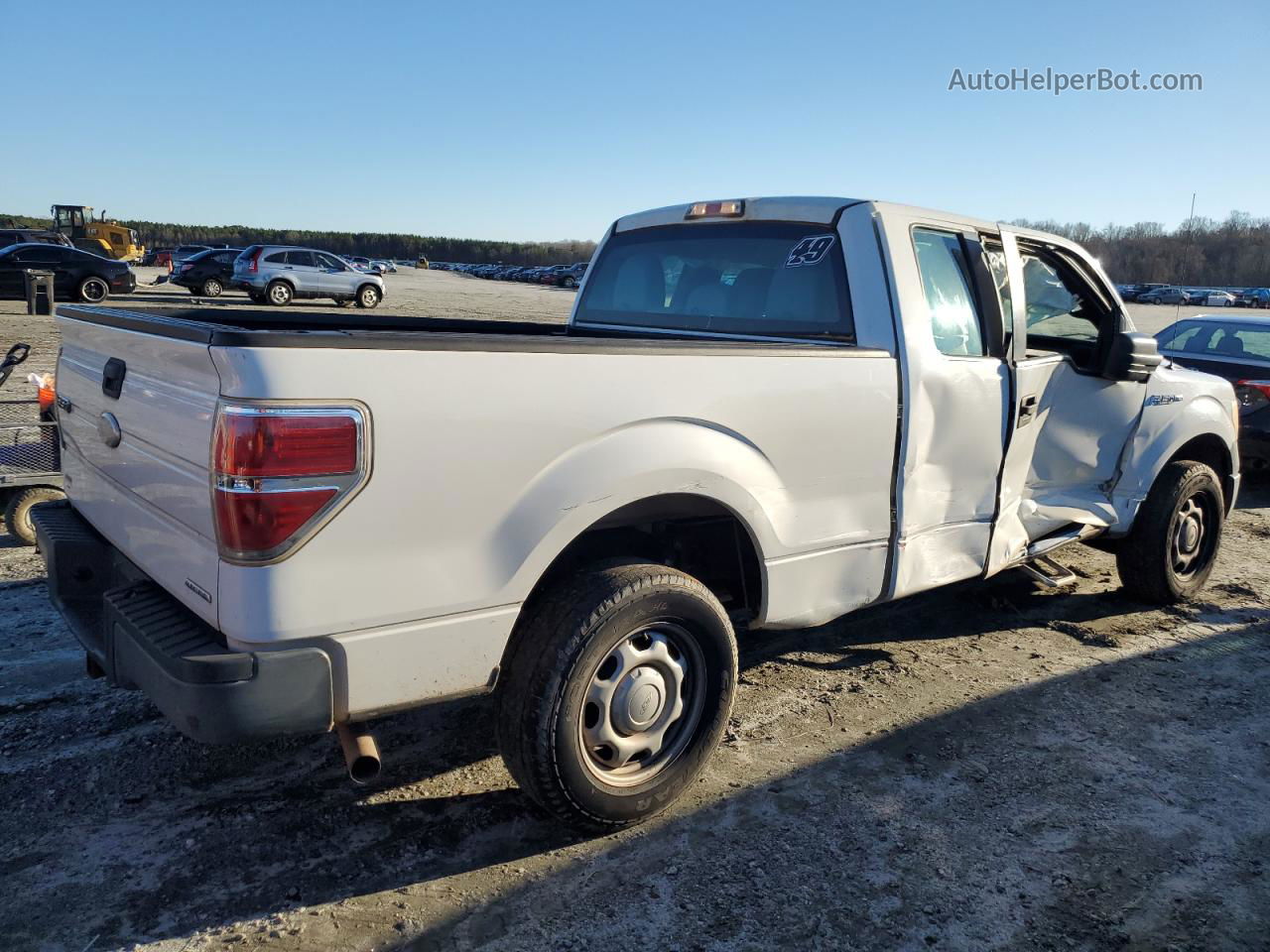 2011 Ford F150 Super Cab White vin: 1FTEX1CM8BFC07175